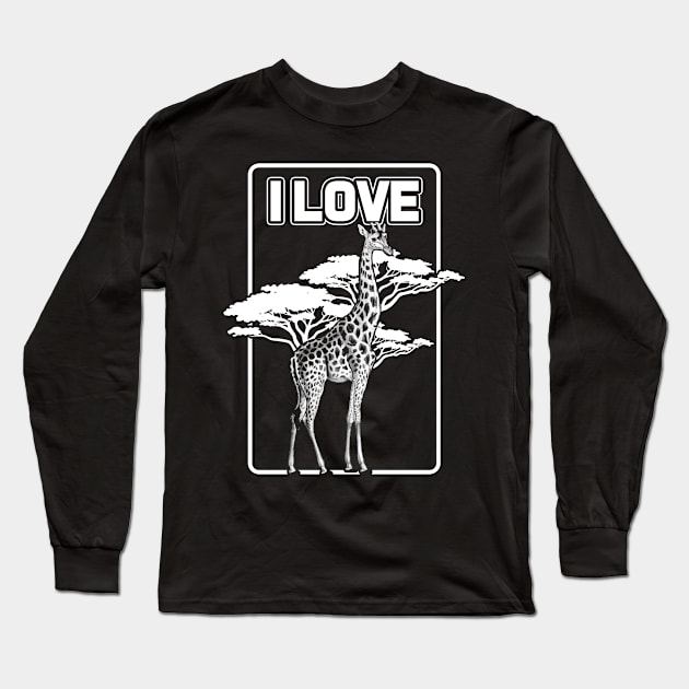 Giraffe Lover Long Sleeve T-Shirt by shirtsyoulike